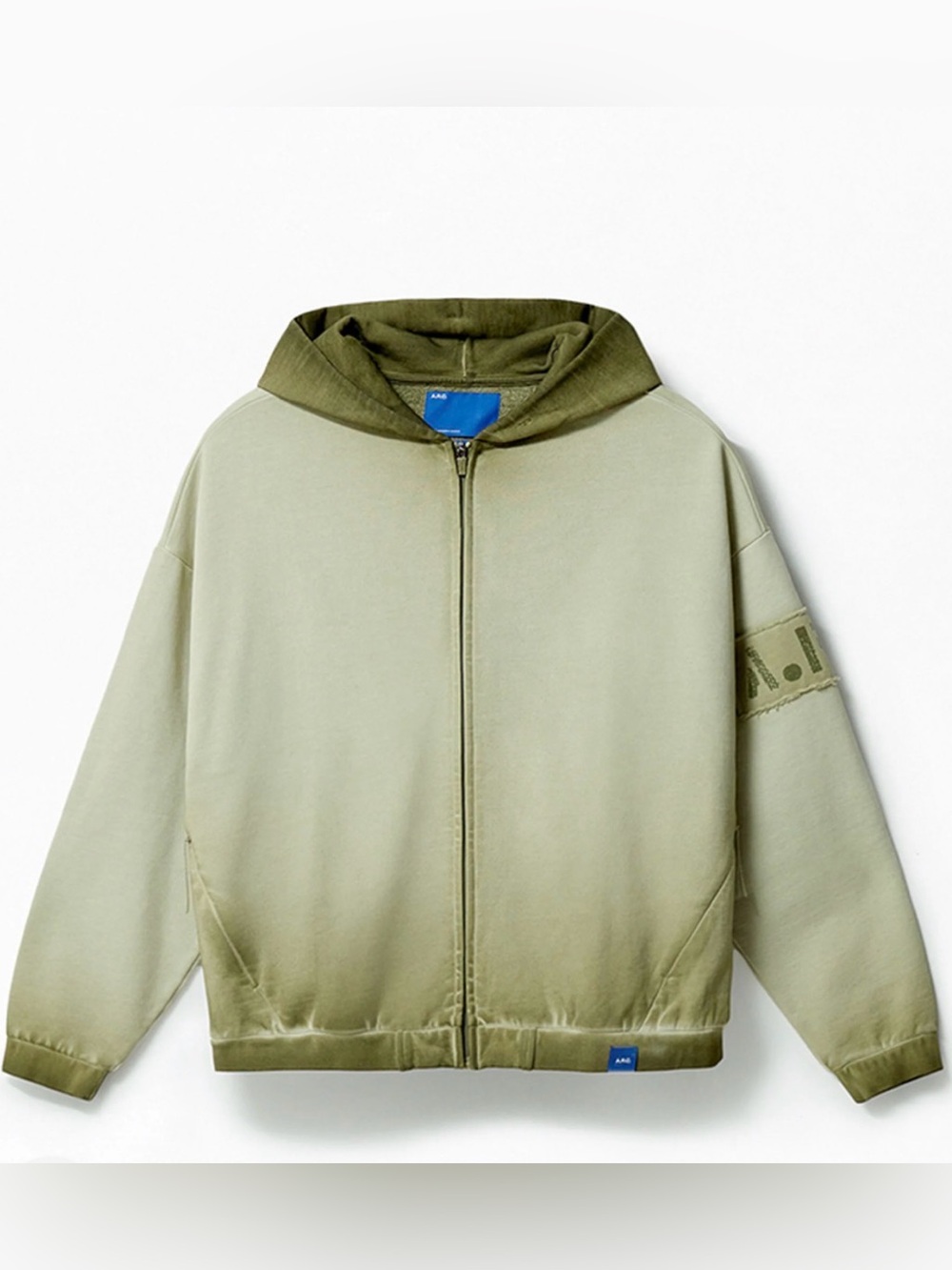 A.R.C. Two-Tone Olive Green Zip Hoodie
